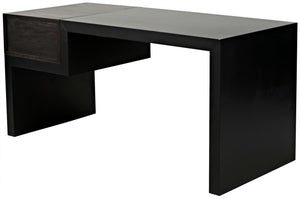 Alvaro Desk Black Metal - Ebony Walnut