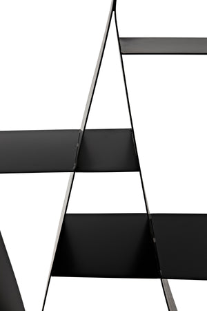 Zaha Bookcase, Black Metal