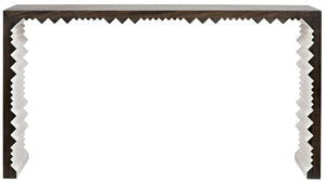 Nelson Console - Ebony Walnut with White Detail