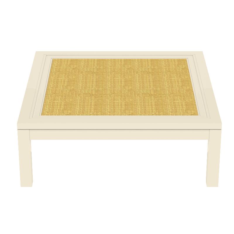 Malibu 52" Square Lacquer Coffee Table - Cr̬me (Additional Colors Available)
