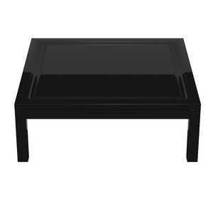 Malibu 52" Square Lacquer Coffee Table - Black (Additional Colors Available)