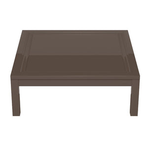 Malibu 52" Square Lacquer Coffee Table - Brown (Additional Colors Available)