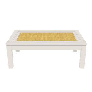 Malibu Rectangular Lacquer Coffee Table - White (Additional Colors Available)