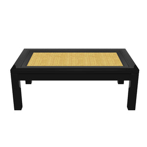 Malibu Rectangular Lacquer Coffee Table - Black (Additional Colors Available)