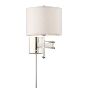 Marshall 1 Light Polished Nickel Wall Mount