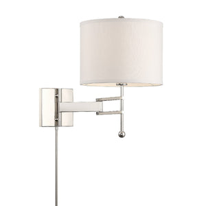 Marshall 1 Light Polished Nickel Wall Mount