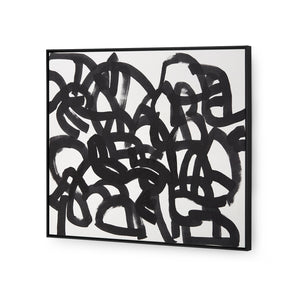 Black Silk Framed Panel | Maze Collection | Villa & House