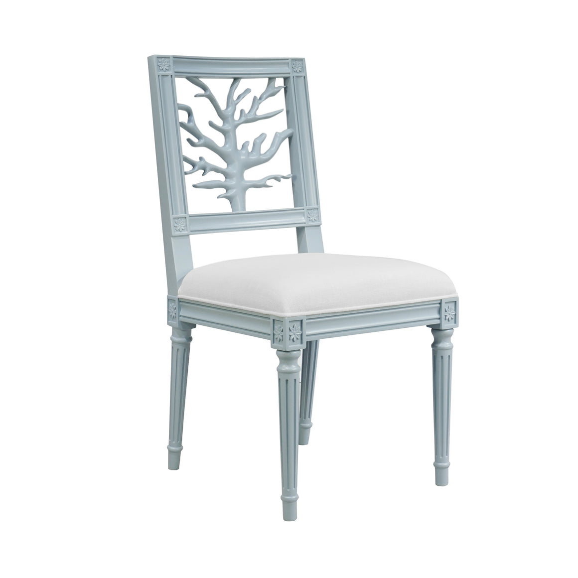 McKay Dining Chair in Matte Blue Lacquer