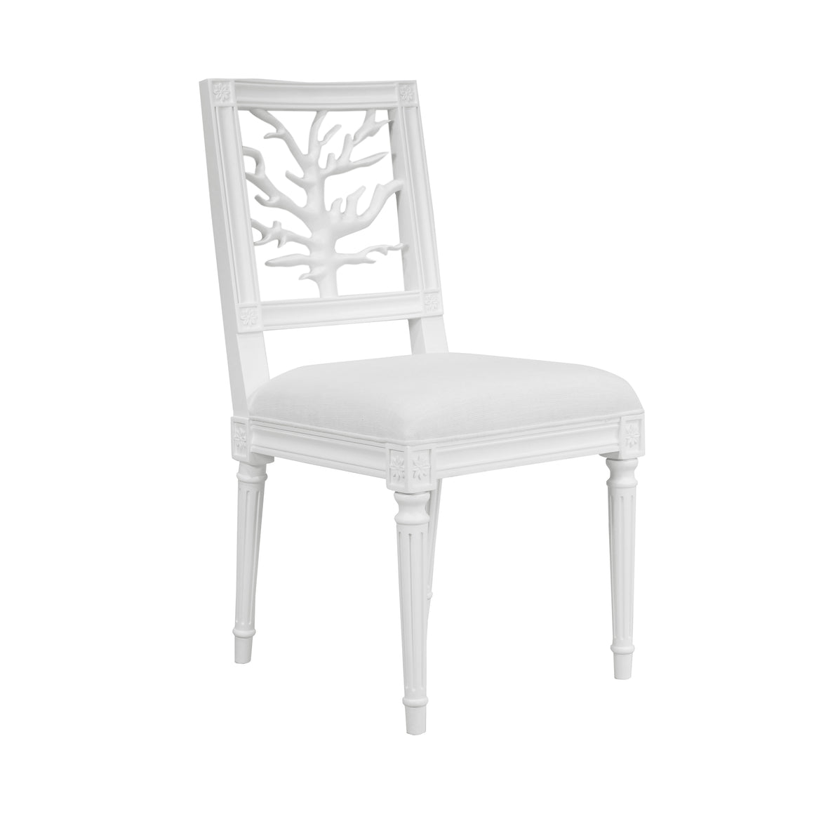 McKay Dining Chair in Matte White Lacquer