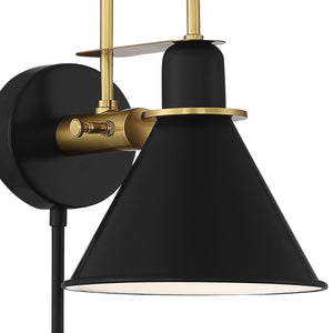 Medford 1 Light Matte Black Wall Mount