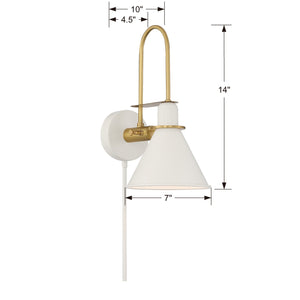 Medford 1 Light White Wall Mount