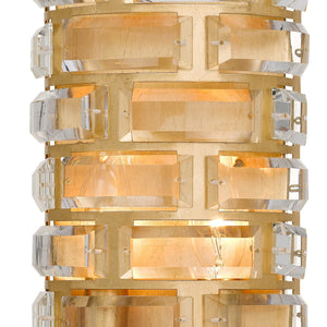 Meridian 4 Light Antique Gold Wall Mount