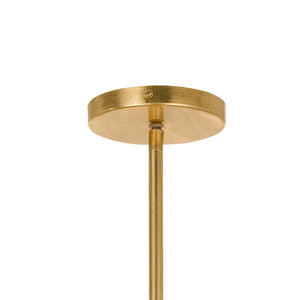 Meridian 5 Light Antique Gold Semi-Flush