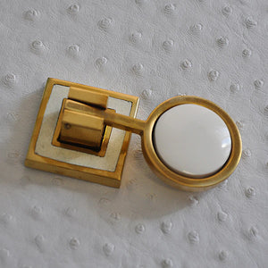 Milan Cream Resin Inset Brass Pull Knob