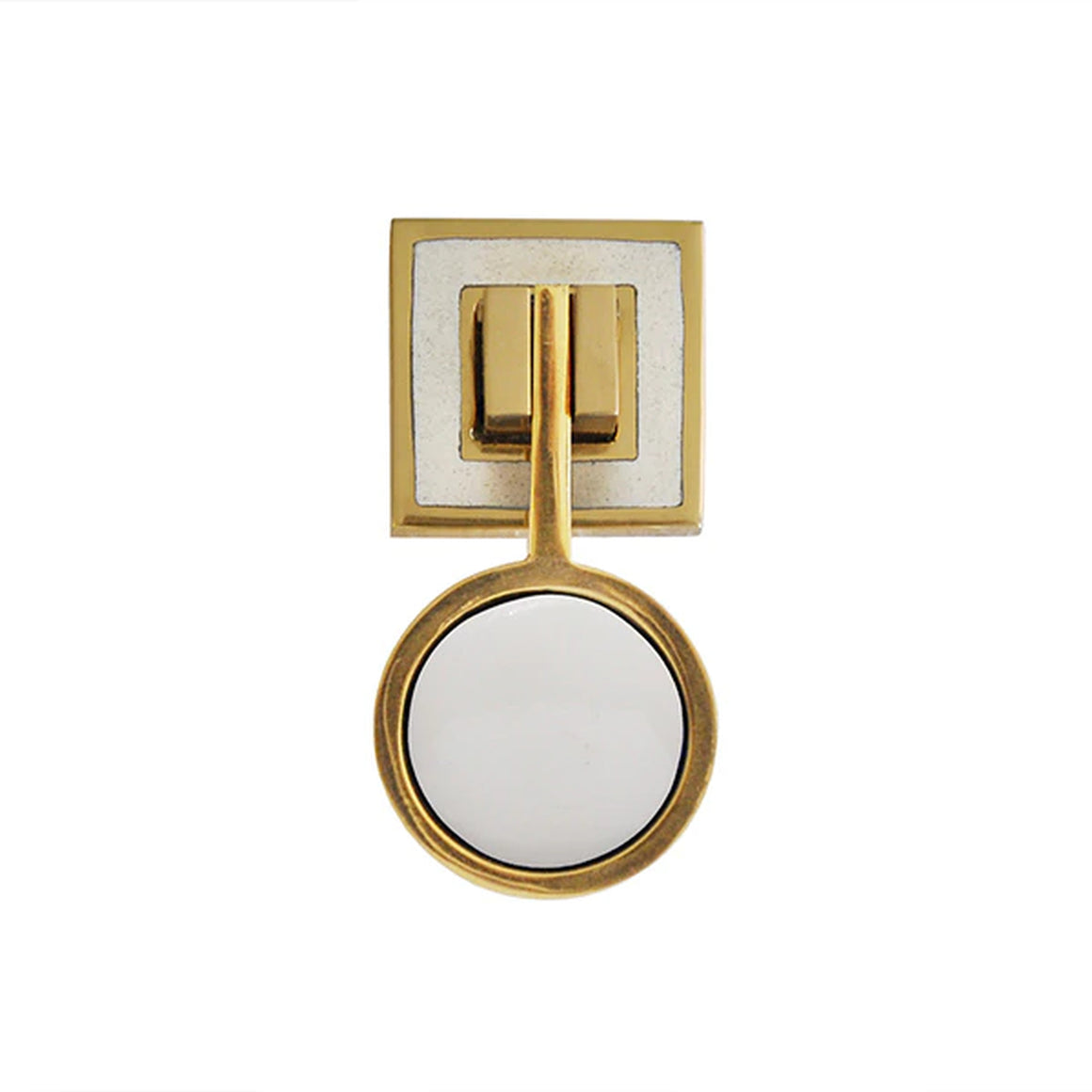 Milan Cream Resin Inset Brass Pull Knob