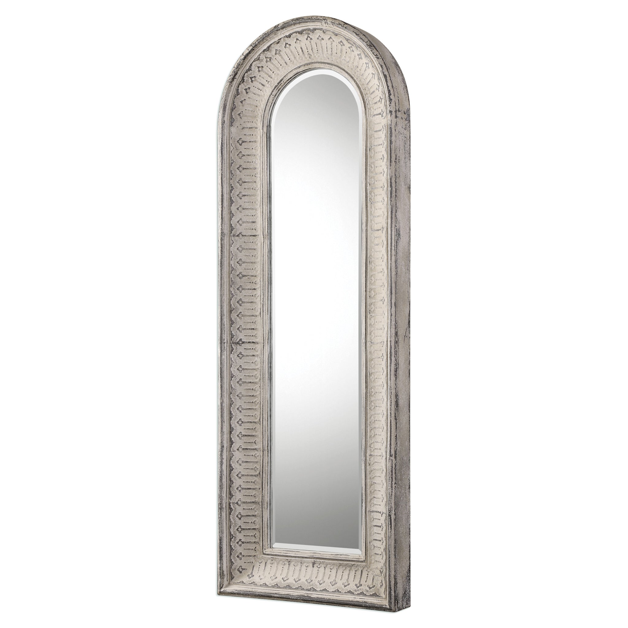 Argenton Aged Gray Arch Mirror