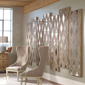 Tahira Geometric Argyle Pattern Wall Mirror