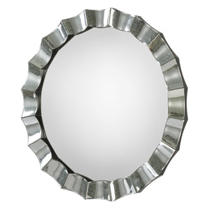 Sabino Scalloped Round Mirror