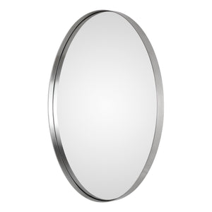 Pursley Brushed Nickel Oval Mirror