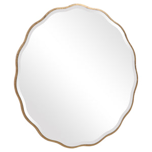 Aneta Gold Round Mirror