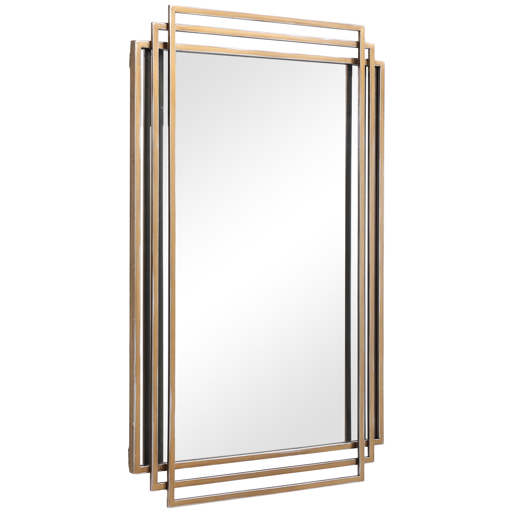 Amherst Brushed Gold Mirror