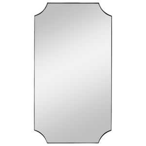 Lennox Nickel Scalloped Corner Mirror