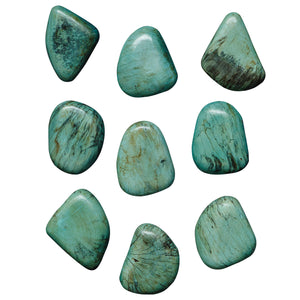 Pebbles Aqua Wood Wall Decor, Set of 9