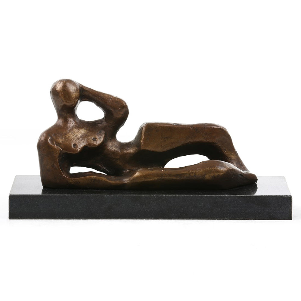Iron Abstract Reclining Figure on Marble Base - Bronze | Misia Collection | Villa & House