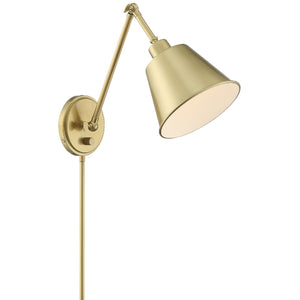 Mitchell 1 Light Aged Brass Wall Mount