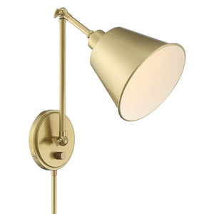 Mitchell 1 Light Aged Brass Wall Mount