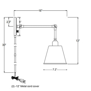 Mitchell 1 Light Aged Brass Wall Mount