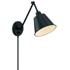 Mitchell 1 Light Matte Black Wall Mount