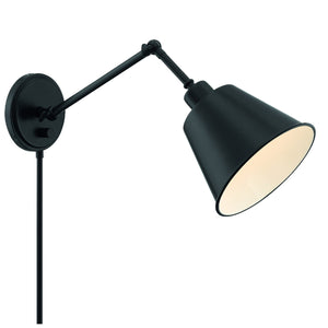 Mitchell 1 Light Matte Black Wall Mount