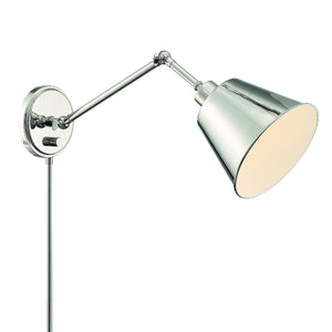 Mitchell 1 Light Polished Nickel Wall Mount