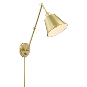 Mitchell 1 Light Aged Brass Wall Mount