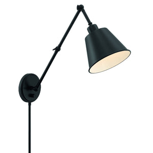 Mitchell 1 Light Matte Black Wall Mount