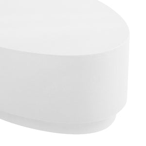 Oval Coffee Table in White Lacquered | Mila Collection | Villa & House