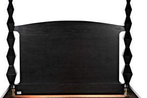 Brancusi Bed, Queen, Hand-Rubbed Black