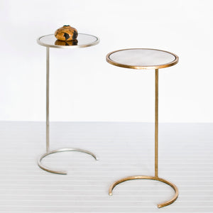 Worlds Away Monaco Antique Mirror Cigar Table – Gold Leaf