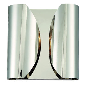 Monique 2 Light Polished Nickel Wall Mount