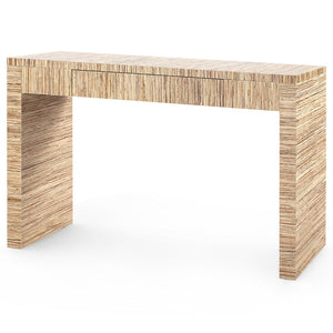 Lacquered Papyrus Console Table with Drawer – Natural | Morgan Collection | Villa & House
