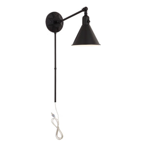 Morgan 1 Light Matte Black Wall Mount