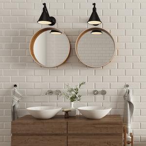 Morgan 1 Light Matte Black Wall Mount
