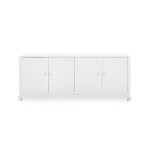 Extra Large 4-Door Cabinet in White | Meredith Collection | Villa & House