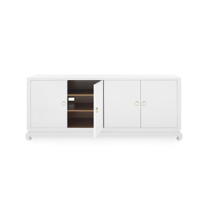 Extra Large 4-Door Cabinet in White | Meredith Collection | Villa & House