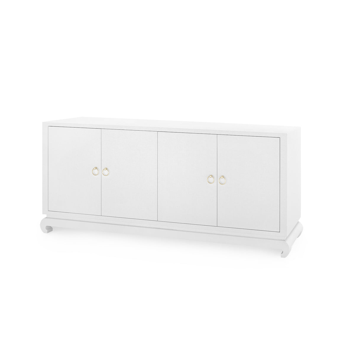 Extra Large 4-Door Cabinet in White | Meredith Collection | Villa & House
