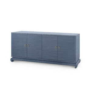 Extra Large 4-Door Cabinet in Navy Blue | Meredith