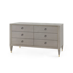Extra Large 6-Drawer in Taupe Gray | Morris Collection | Villa & House