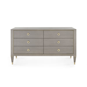 Extra Large 6-Drawer in Taupe Gray | Morris Collection | Villa & House