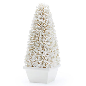 Tall White Porcelain Boxwood Topiary | Mayfair Collection | Villa & House